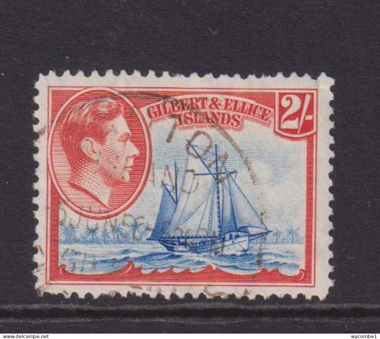 GILBERT AND ELLICE ISLANDS  - 1939 George VI 2s Used As Scan - Gilbert- En Ellice-eilanden (...-1979)