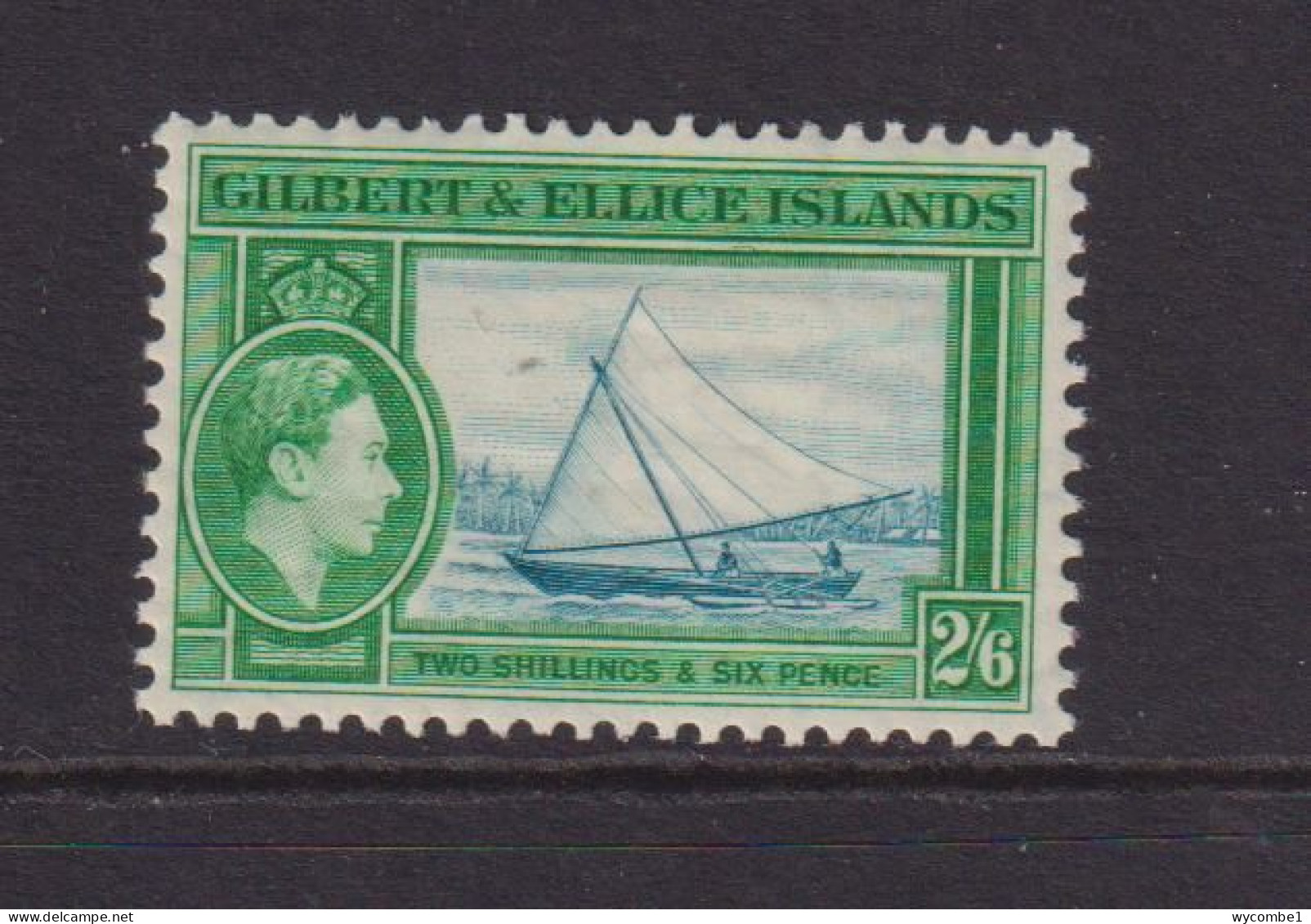 GILBERT AND ELLICE ISLANDS  - 1939 George VI 2s6d Hinged Mint (b) - Gilbert- Und Ellice-Inseln (...-1979)