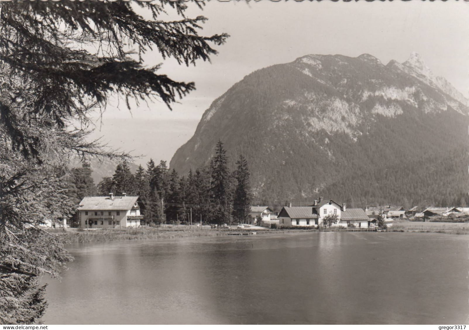 E1023) WEIDACHSEE LEUTASCH In Tirol - Forellenzucht - Sehr Schöne Alte S/W FOTO AK - Leutasch