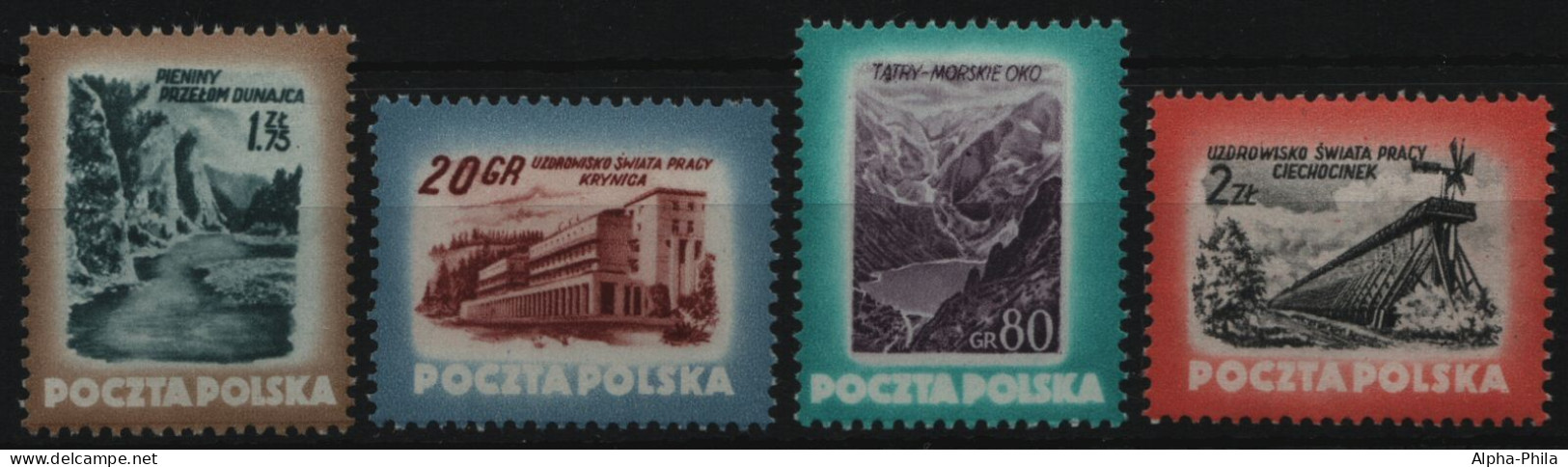 Polen 1953 - Mi-Nr. 827-830 ** - MNH - Kurorte - Neufs