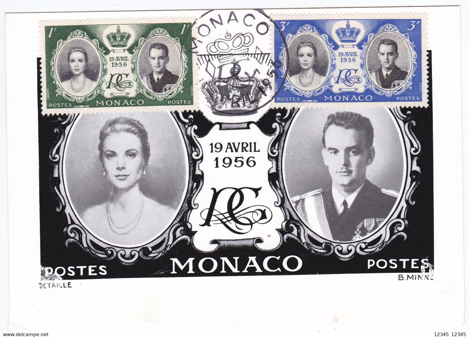 Monaco 1956 Marriage Of Prince Rainier III To American Actress Grace Kelly. - Lettres & Documents