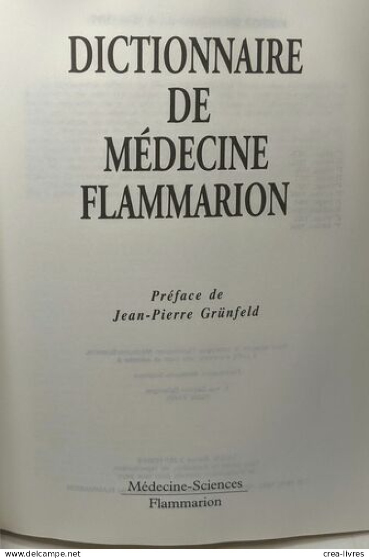 Dictionnaire De Medecine Flammarion - Dictionnaires