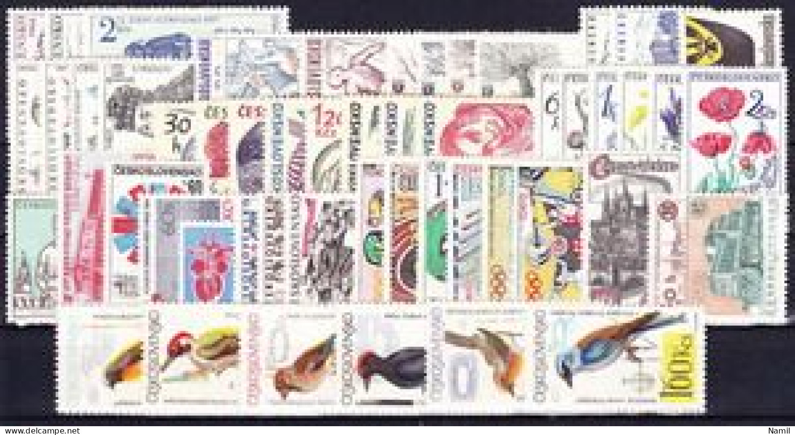 ** Tchécoslovaquie 1964 Mi 1447-1501+Bl.20-1 (Yv 1315-1368+Bf 24-5, (MNH)** - Volledig Jaar