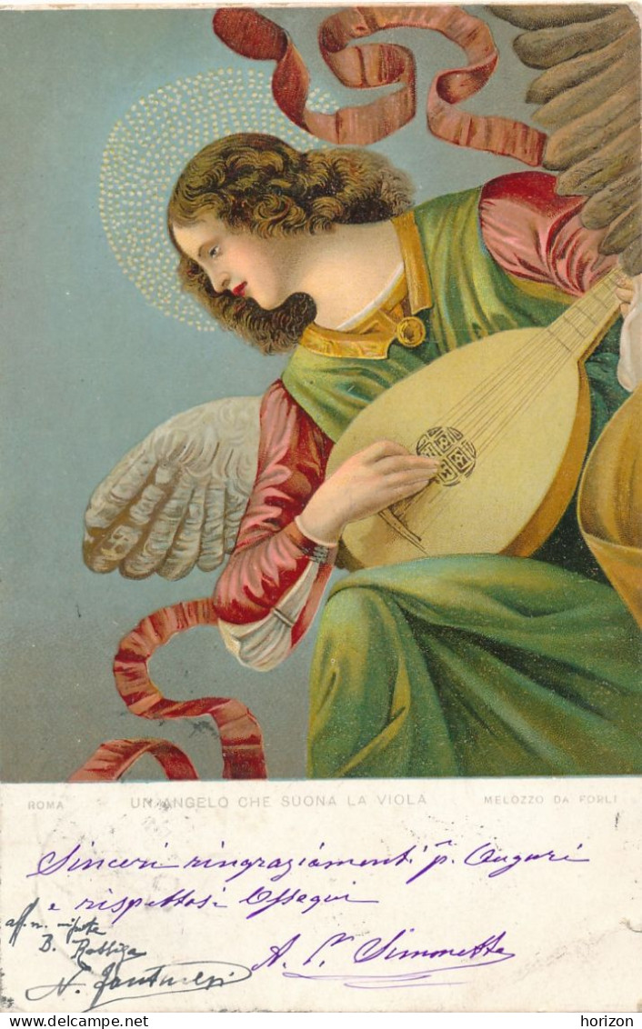 2g.483  ROMA - Museo Vaticano - "Un Angelo Che Suona La Viola" - Melozzo Da Forlì - 1907 - Musei