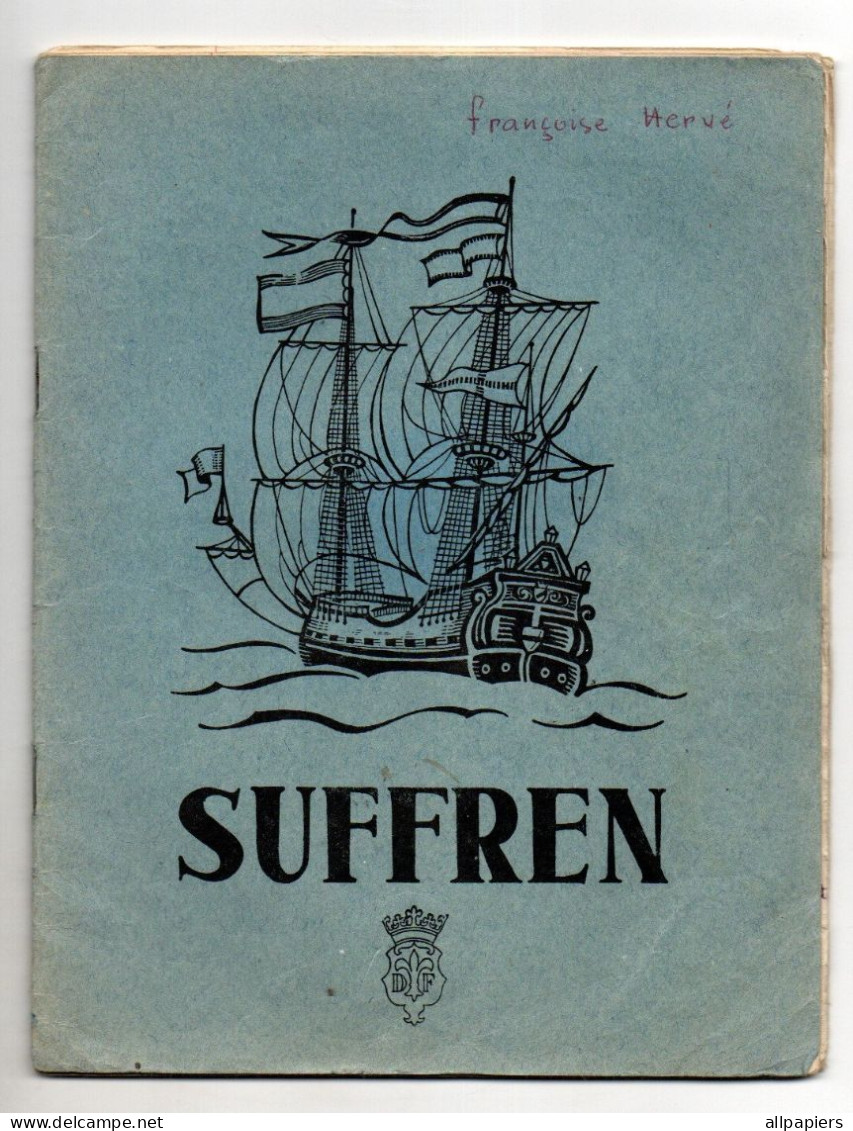 Cahier Couverture Voilier Suffren Avec Exercices D'écritures Et Dessins De Février 1960 - 6-12 Ans