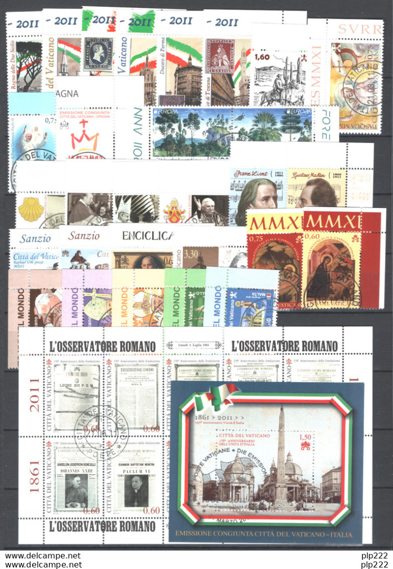 Vaticano 2011 Annata Completissima / Super Complete Year Set O/Used FDC VF - Années Complètes