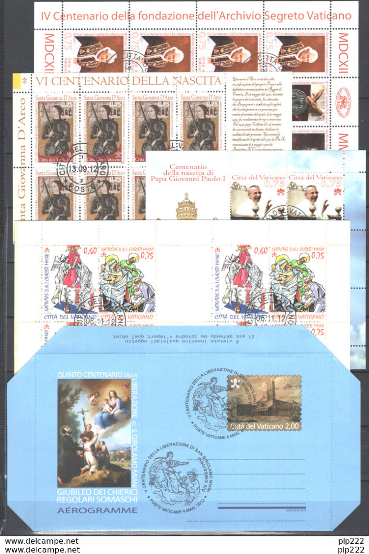 Vaticano 2012 Annata Completissima / Super Complete Year Set O/Used FDC VF - Années Complètes