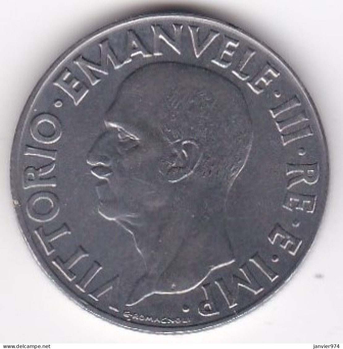 Italie 1 Lira 1940 An XVIII,  Magnétique Vittorio Emmanuel III , KM# 77a - 1900-1946 : Victor Emmanuel III & Umberto II