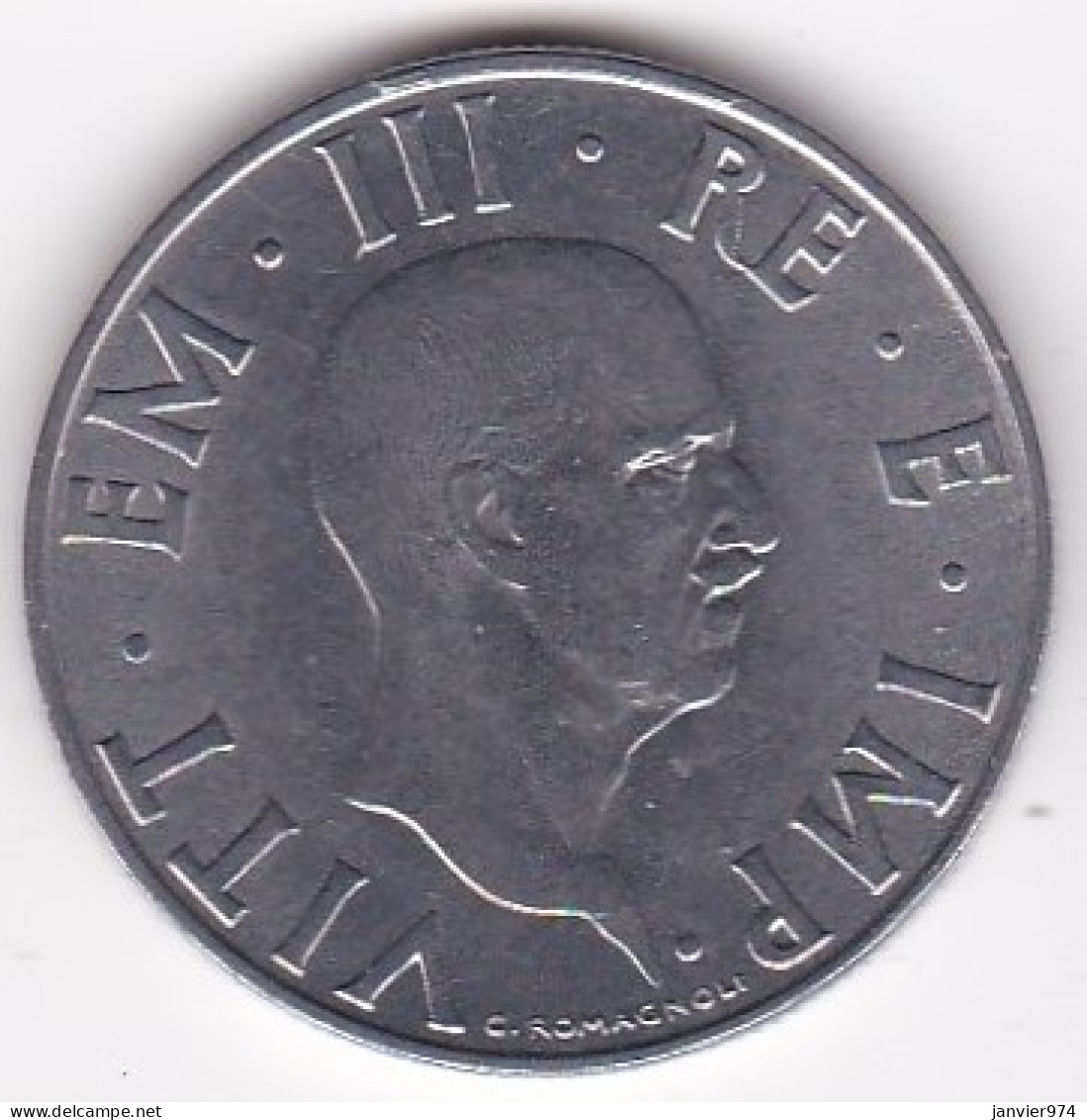 Italie 2 Lire 1940 An XVIII,  Magnétique Vittorio Emmanuel III , KM# 78a - 1900-1946 : Victor Emmanuel III & Umberto II