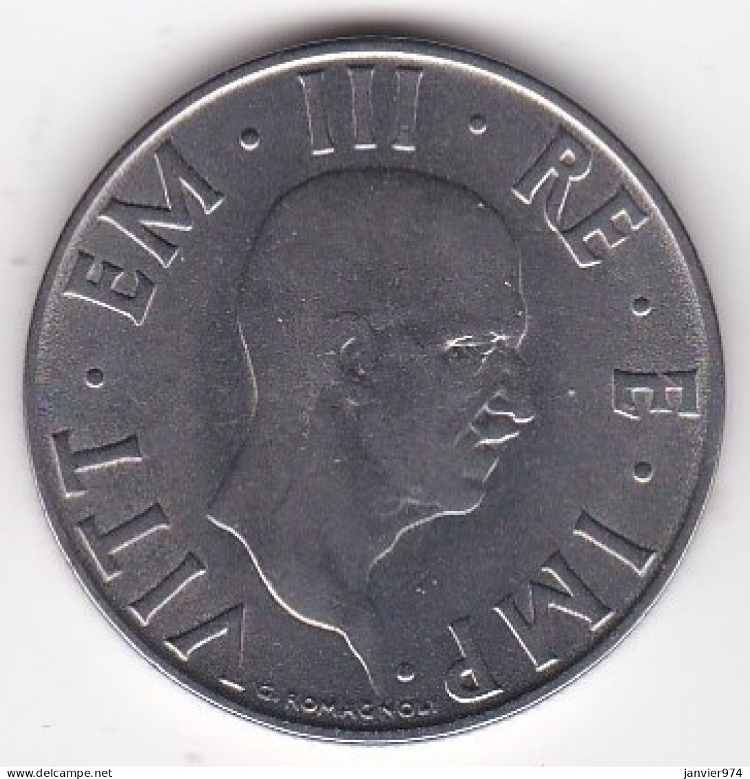 Italie 2 Lire 1939 An XVII, Non Magnétique Vittorio Emmanuel III , KM# 78a - 1900-1946 : Vittorio Emanuele III & Umberto II