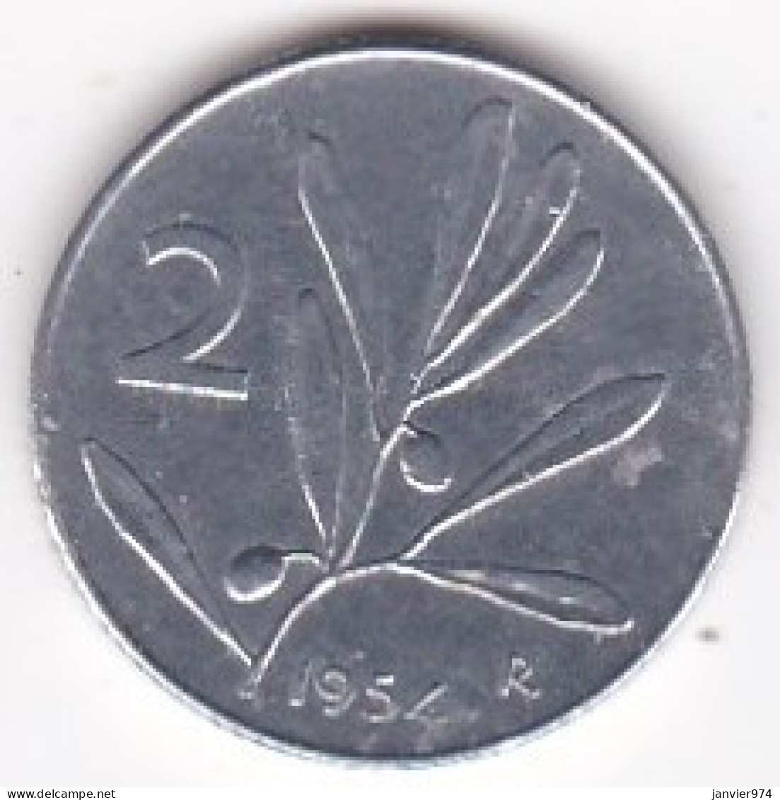 Italie 2 Lire 1954 Abeille , En Aluminium , KM# 94 - 2 Liras