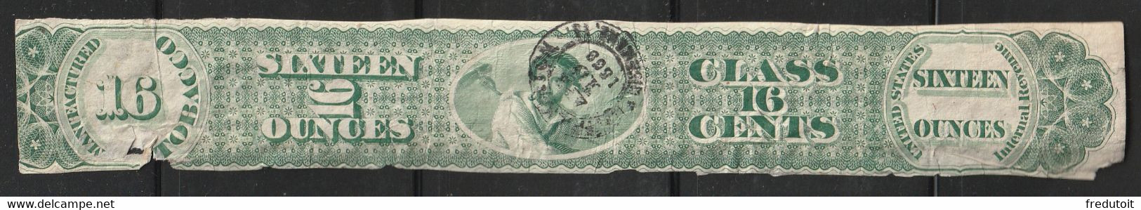 FISCAUX - TOBACCO Stamp Revenue : Sixteen Ounces - Fiscale Zegels