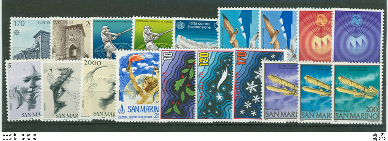 San Marino 1978 Annata Completa/Complete Year MNH/** - Années Complètes