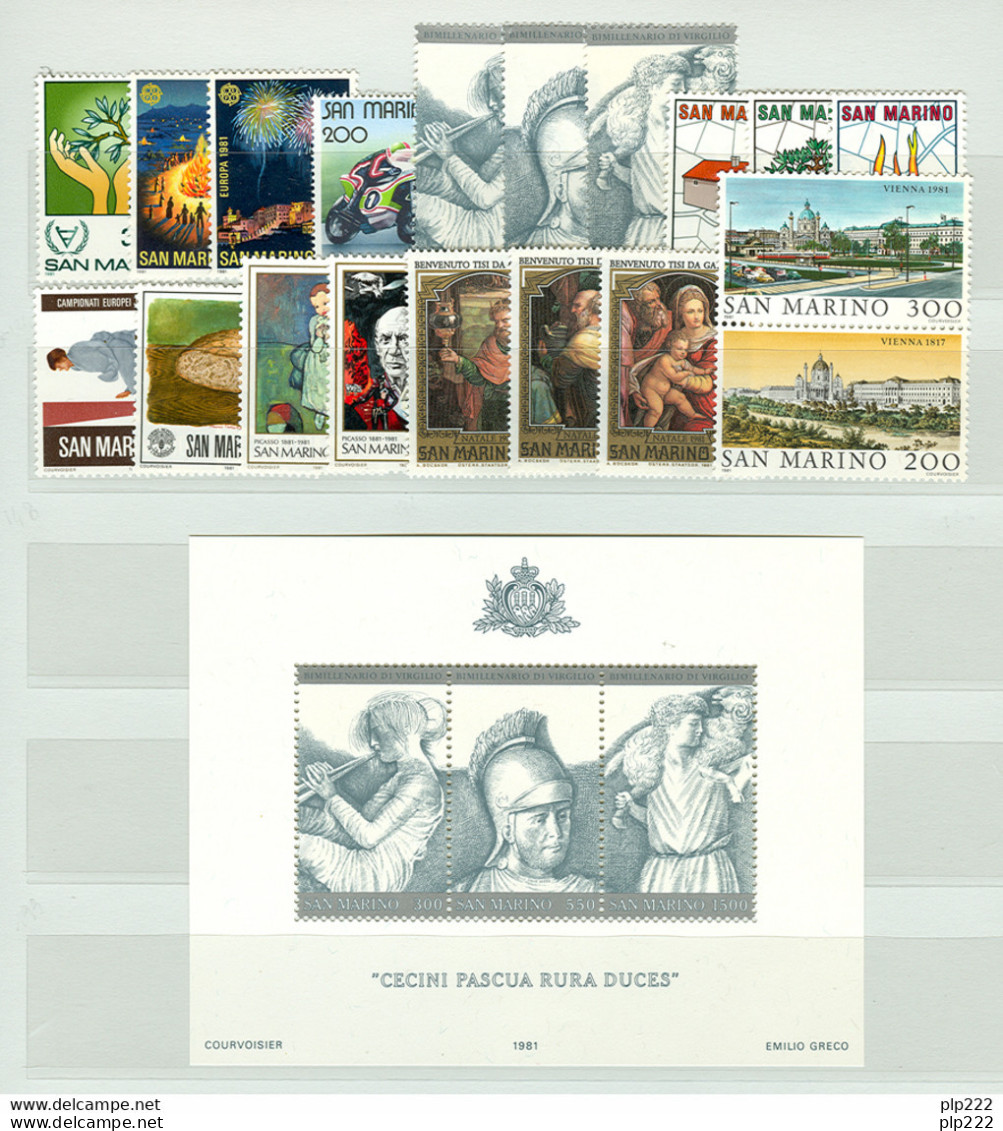 San Marino 1981 Annata Completa/Complete Year MNH/** - Annate Complete