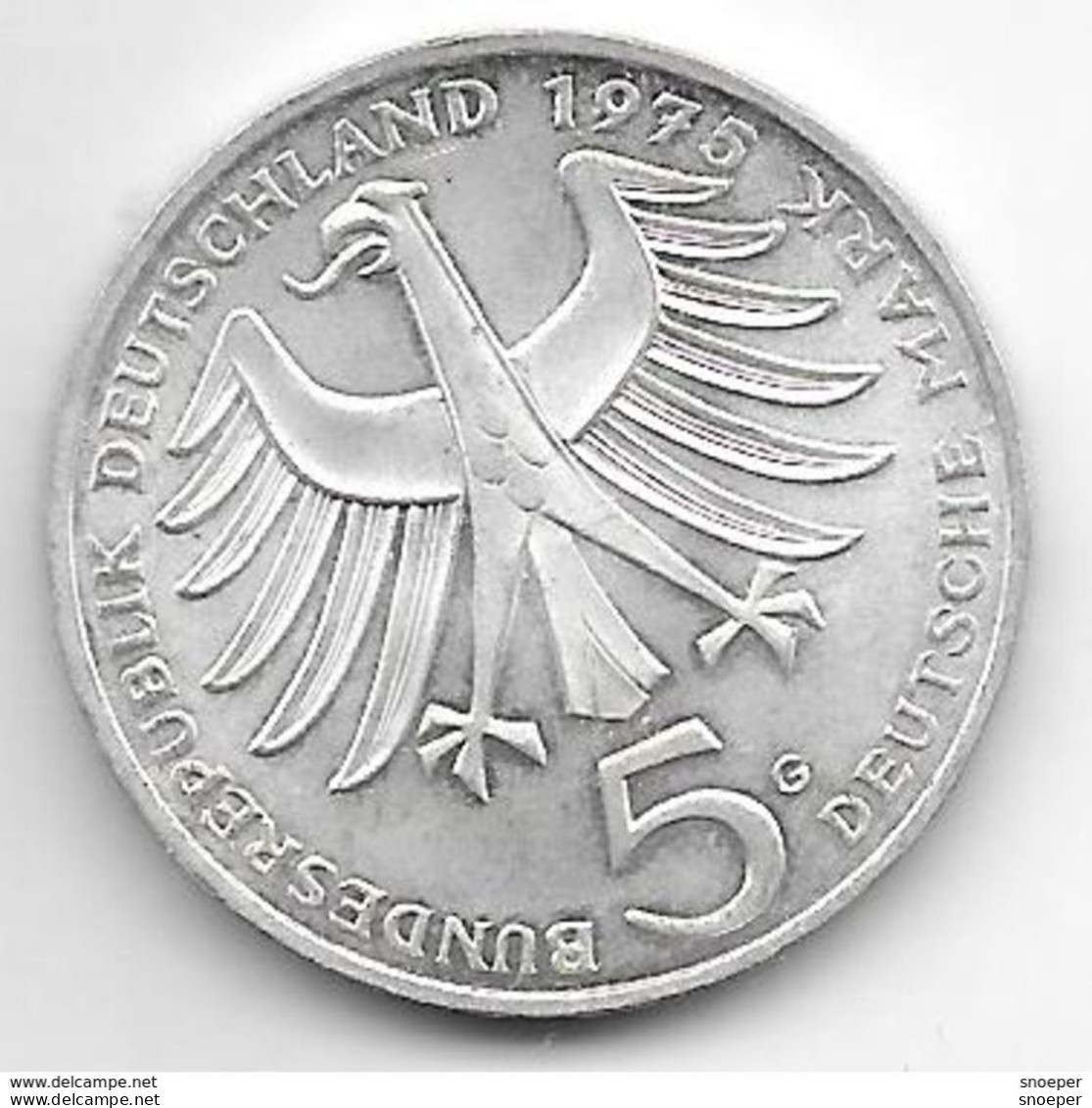 Germany 5 Mark 1975 G   Km 143 - Prove & Riconi