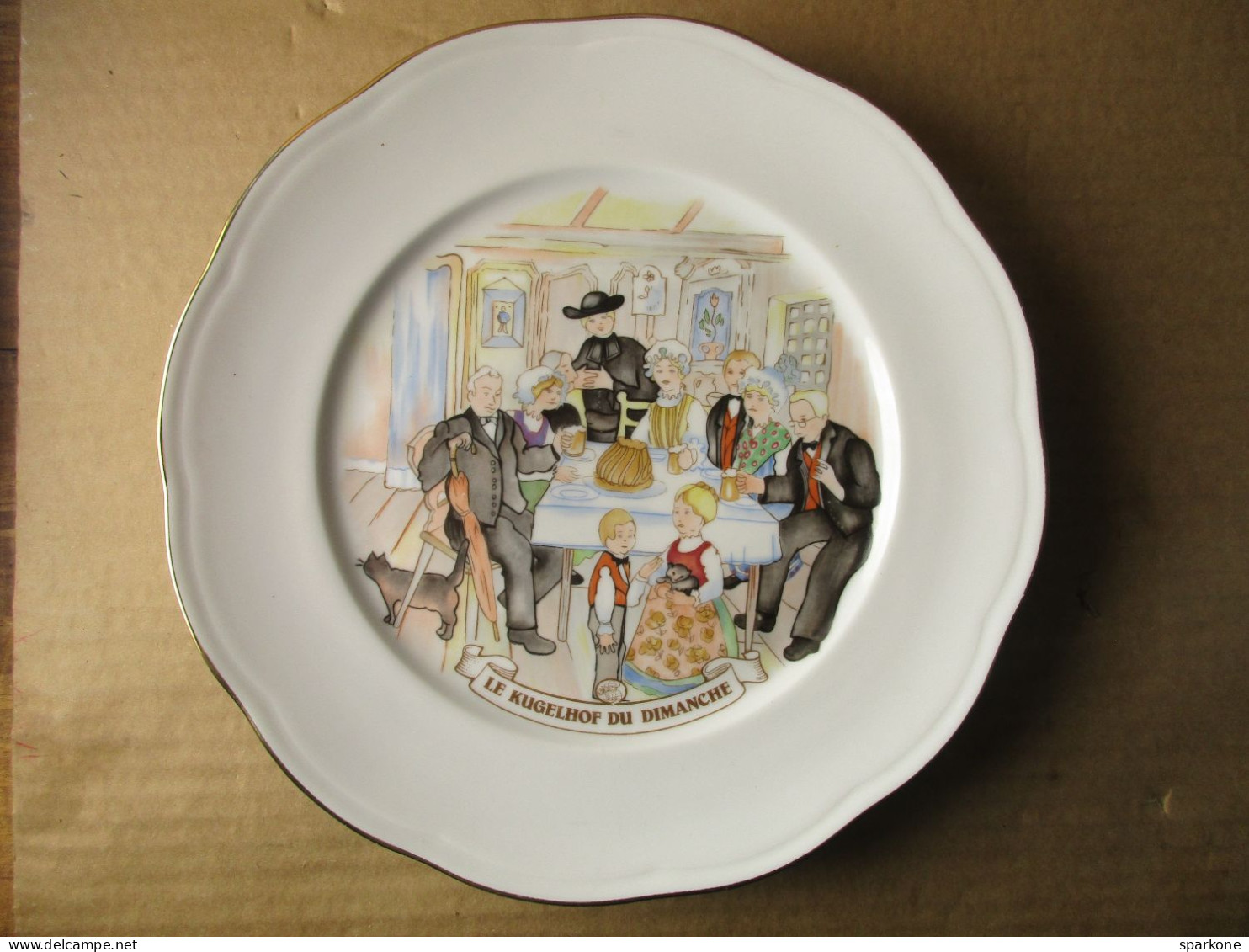 Assiette Plate Animées - Le Kugelhof Du Dimanche - Porcelaine De Limoges France - Kanterbrau - La Bière De Maître Kanter - Teller