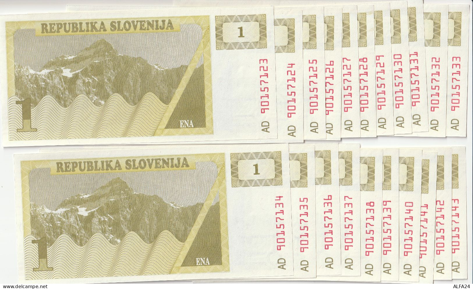 21 BANCONOTE SLOVENIA 1 (ZP994 - Eslovenia