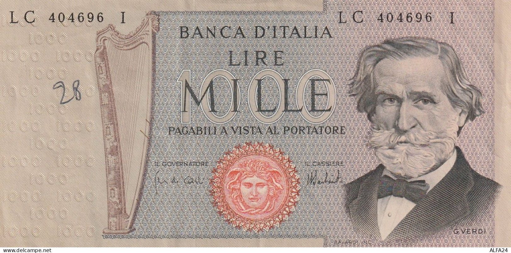 BANCONOTA ITALIA LIRE 1000 VERDI EF (ZP943 - 1000 Lire