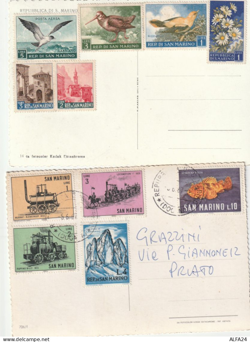 6 CARTOLINE RSM VARIE AFFRANCATURE (ZP3566 - Collections, Lots & Series