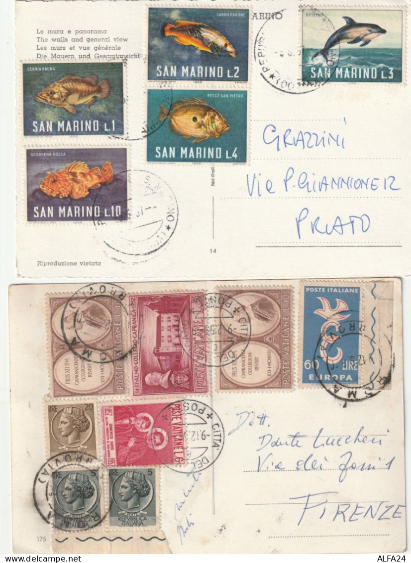 6 CARTOLINE RSM VARIE AFFRANCATURE (ZP3566 - Collections, Lots & Series