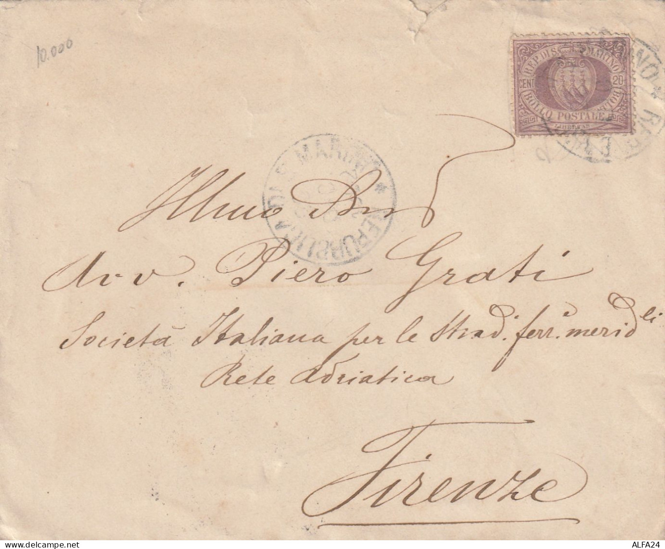 LETTERA SAN MARINO C.20 1894 (ZP3138 - Covers & Documents