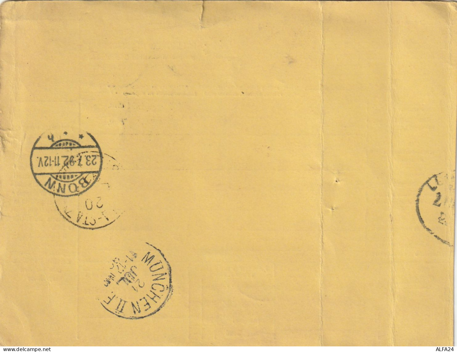 BOLLETTINO DI SPEDIZIONE 1892 L.1,75 TIMBRO VENEZIA S.MOISE -piega -piccolo Strappo In Alto (ZP2930 - Postal Parcels