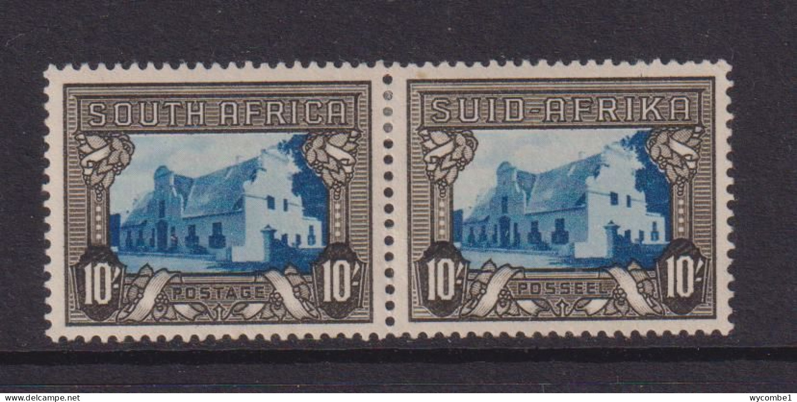 SOUTH AFRICA  - 1933-48 10s Bi-Lingual Pair Hinged Mint - Unused Stamps