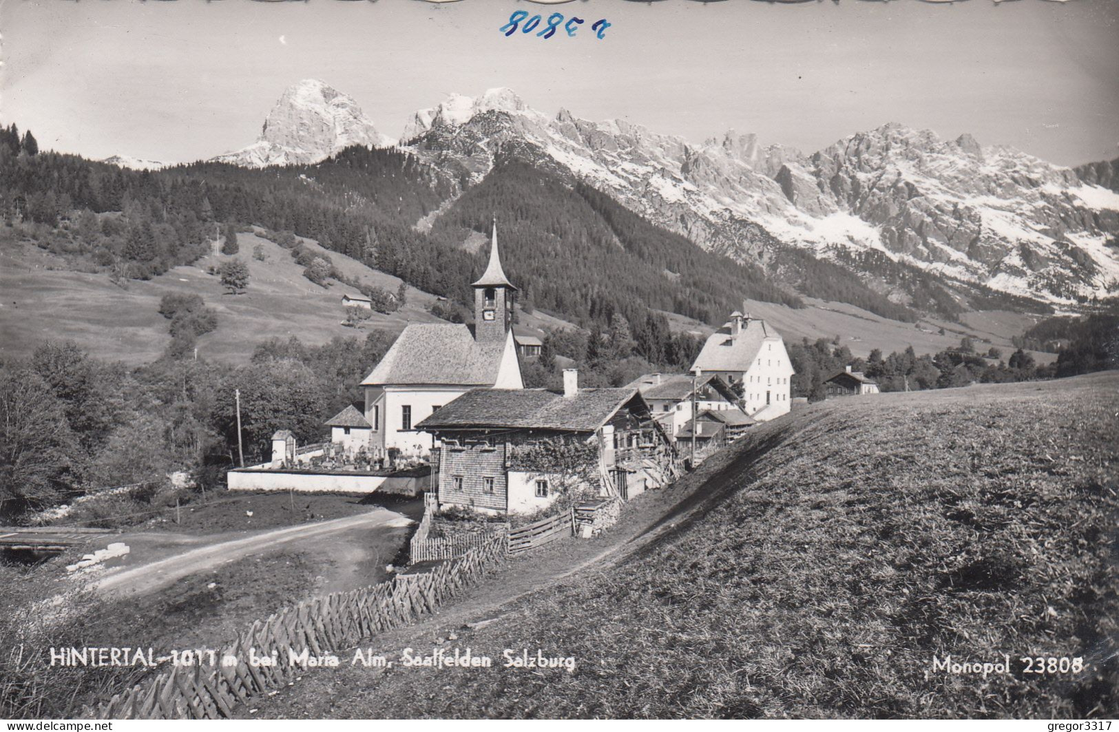 E1070) HINTERTAL Bei Maria Alm Saalfelden - Salzburg - HAUS DETAILS Straße Kirche - Saalfelden