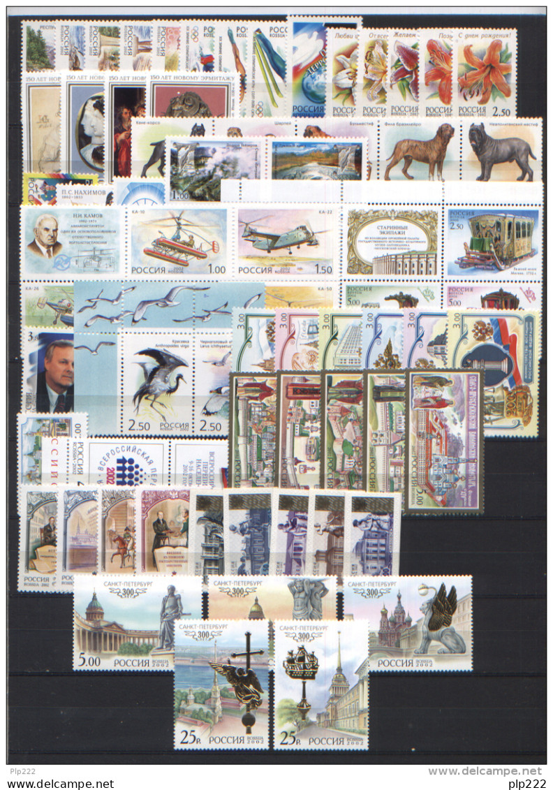 Russia 2002 Annata Quasi Completa / Almost Complete Year Set **/MNH VF - Años Completos