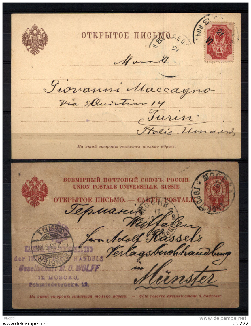 Russia 1901/03 2 Postal Cards VF/F - Covers & Documents