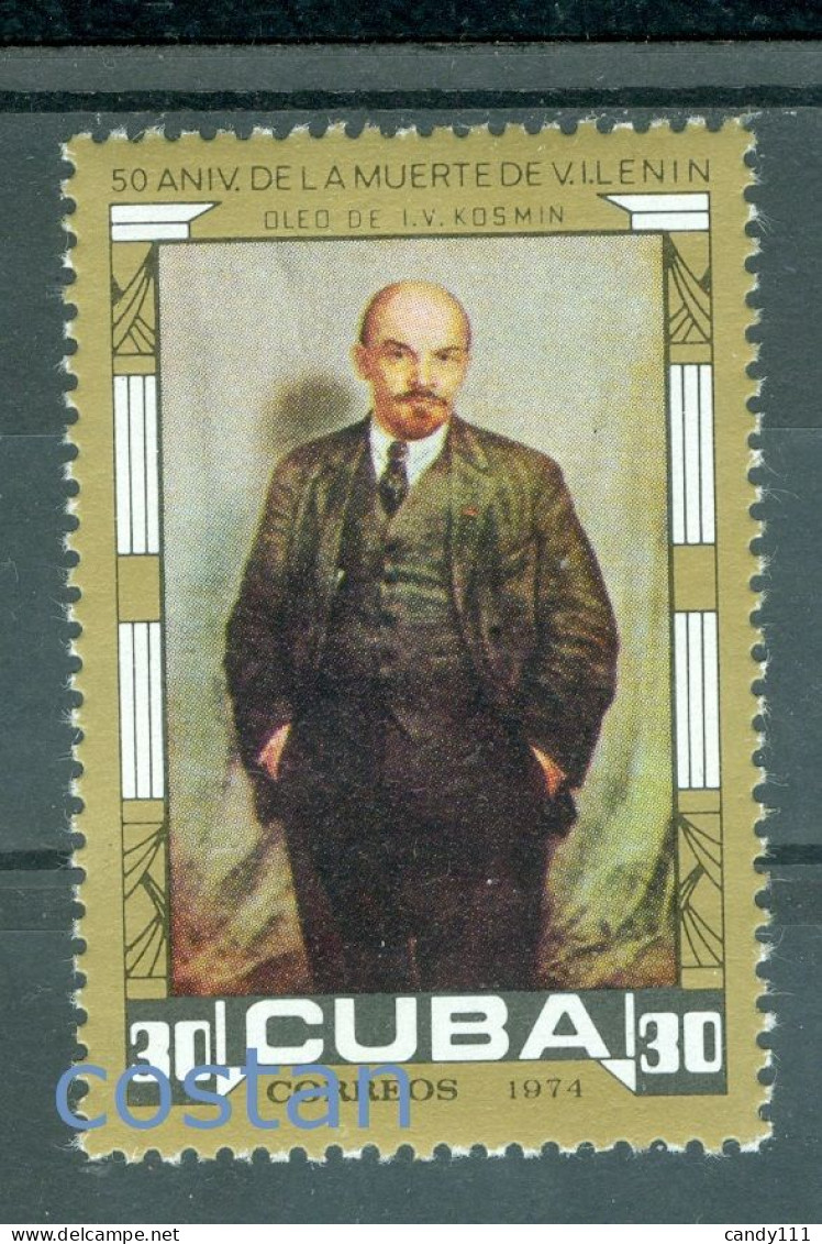 1974 LENIN,Russian Revolutionary And Politician,90th Death Anniv.,CUBA,Mi.1939,MNH - Lenin