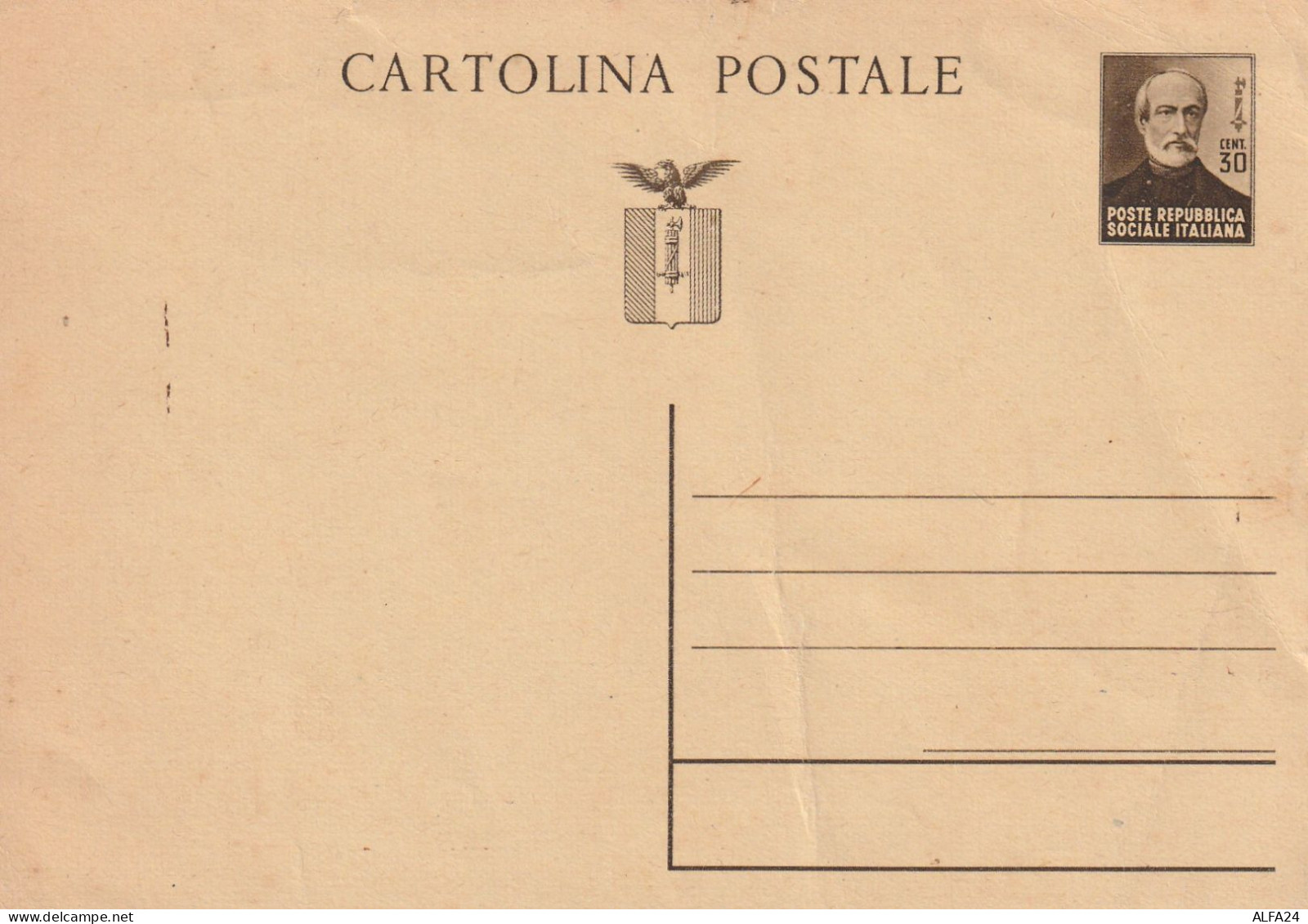 INTERO POSTALE RSI 1943 NUOVO MAZZINI (ZP4256 - Interi Postali