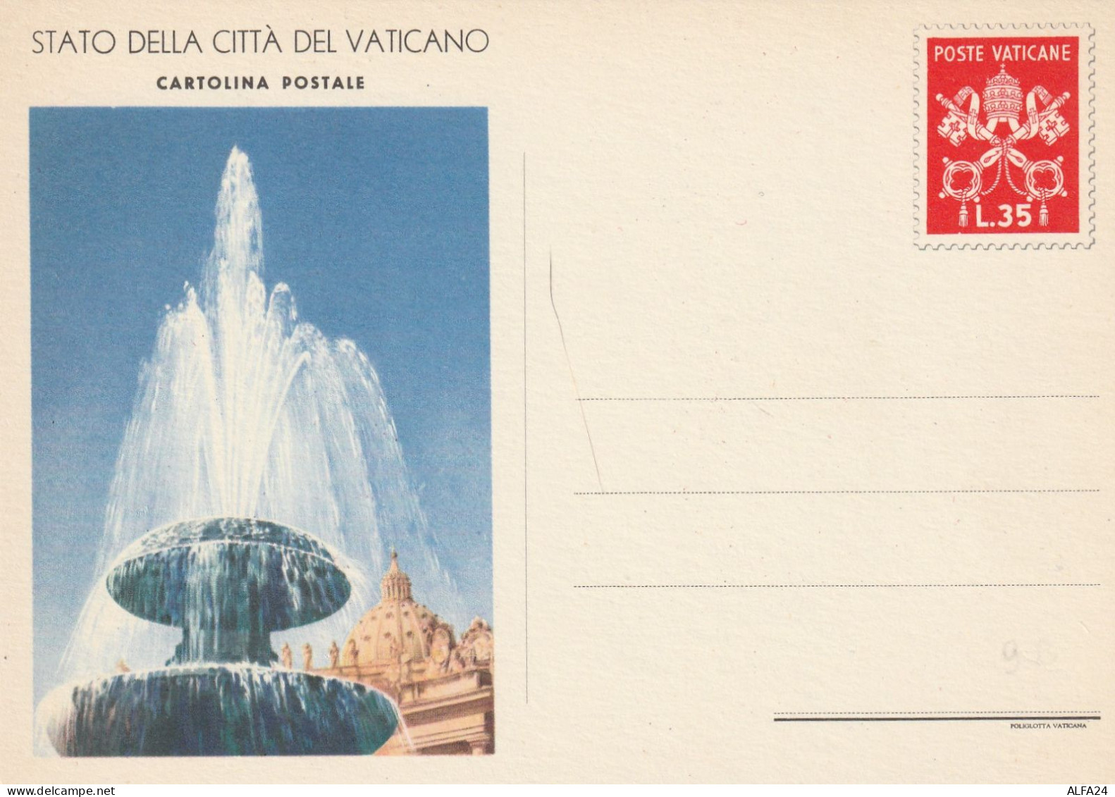 INTERO POSTALE NUOVO L.35 1950 VATICANO (ZP3806 - Enteros Postales