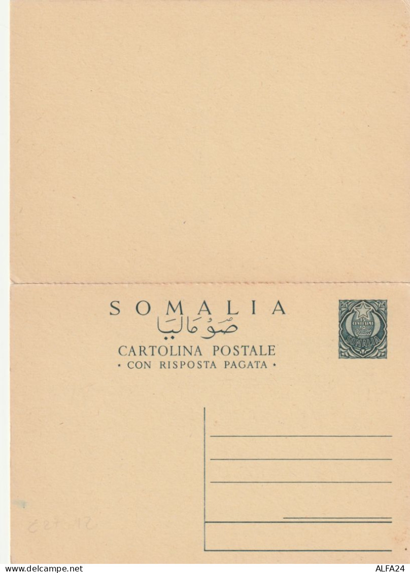 INTERO POSTALE NUOVO 1950 SOMALIA 15+15 C. (ZP3789 - Somalia (AFIS)