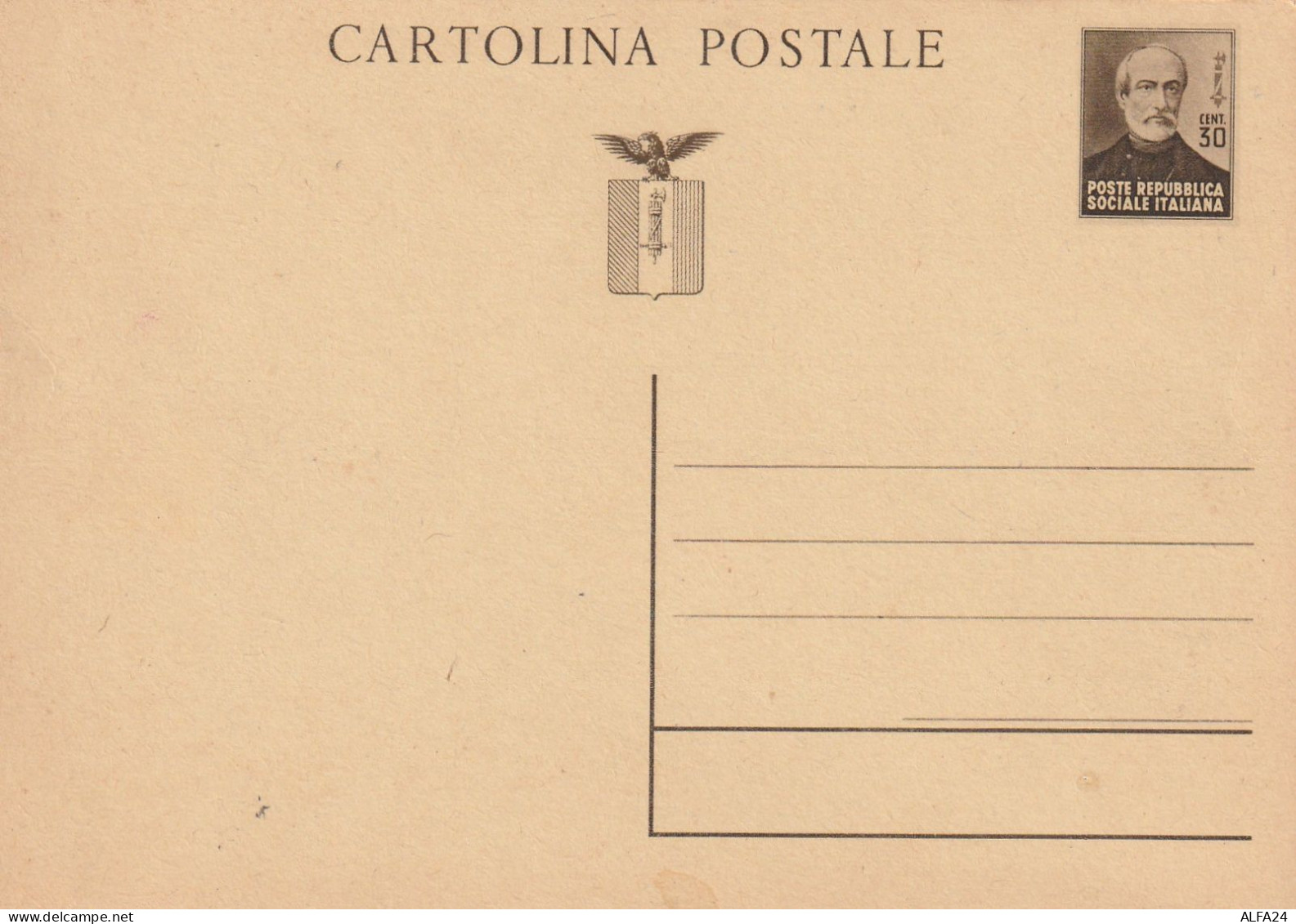 INTERO POSTALE NUOVO C.30 MAZZINI RSI (ZP3667 - Stamped Stationery