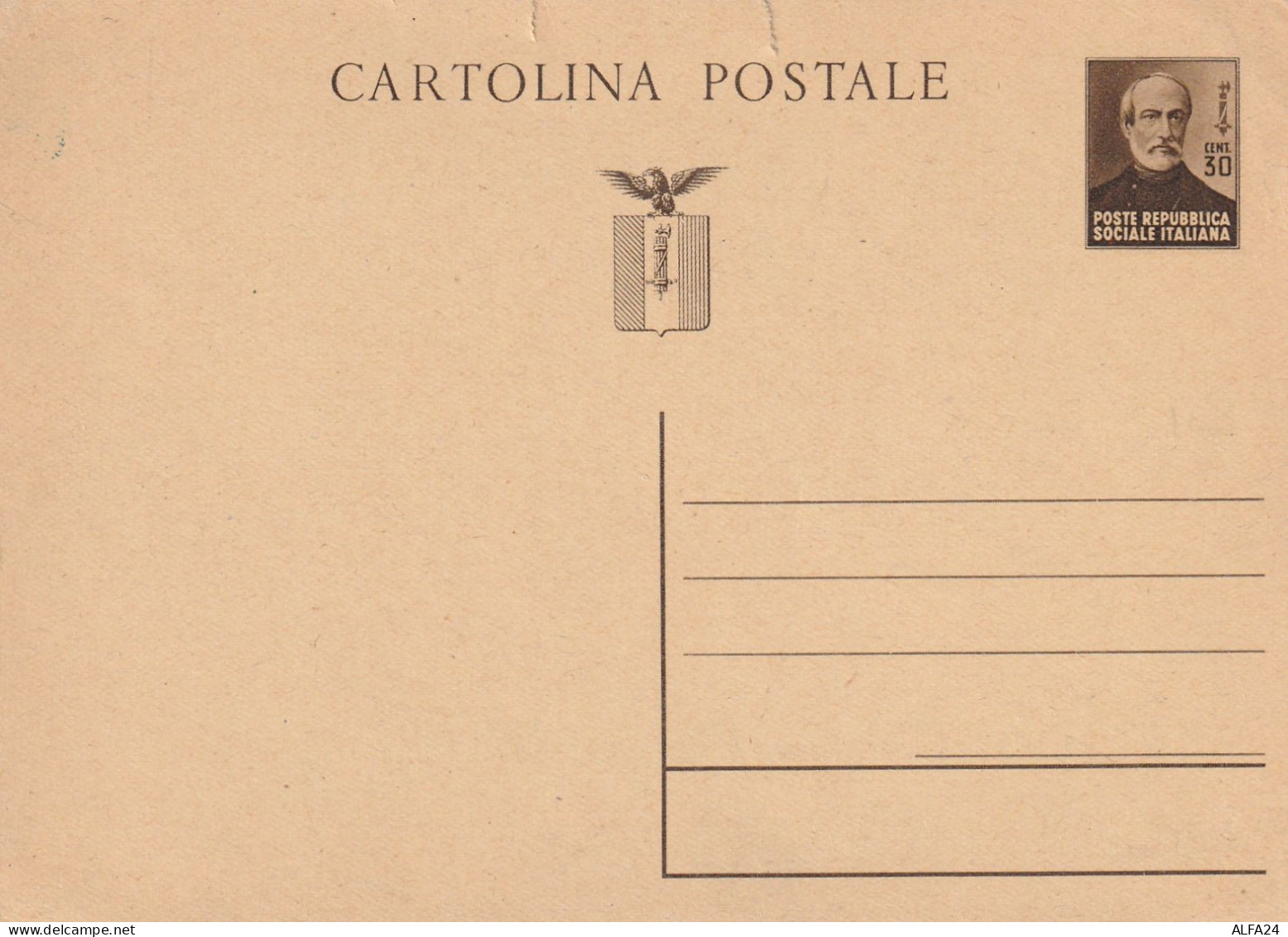 INTERO POSTALE NUOVO C.30 MAZZINI RSI (ZP3668 - Stamped Stationery