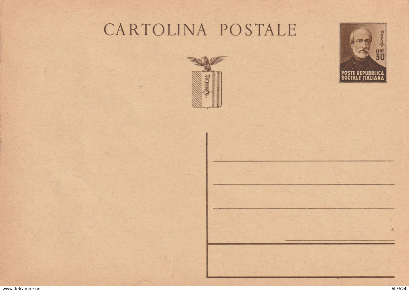 INTERO POSTALE NUOVO C.30 MAZZINI RSI (ZP3661 - Stamped Stationery