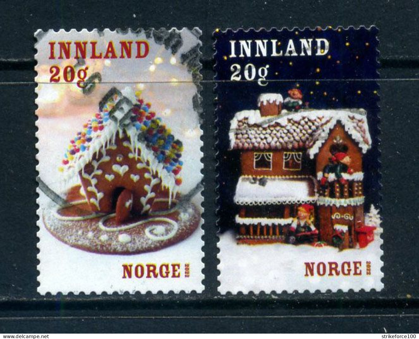 Norway 2022 - Christmas Gingerbread Used 20g Stamps, Part Set 2/4. - Used Stamps