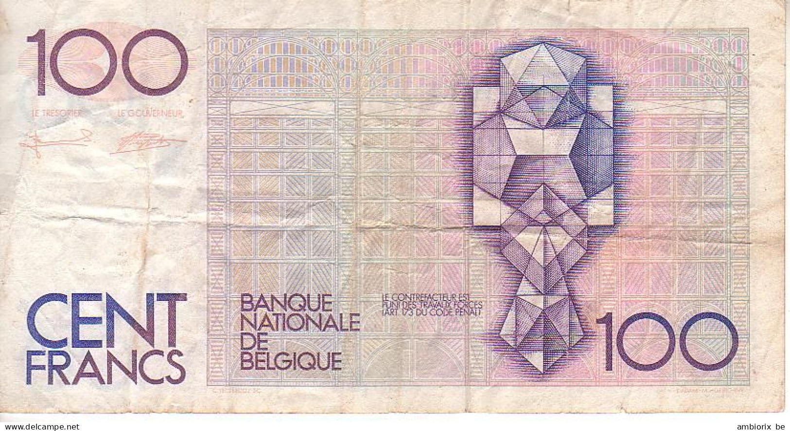 Belgique - Billet 69 - Type à Identifier - 100 Francos