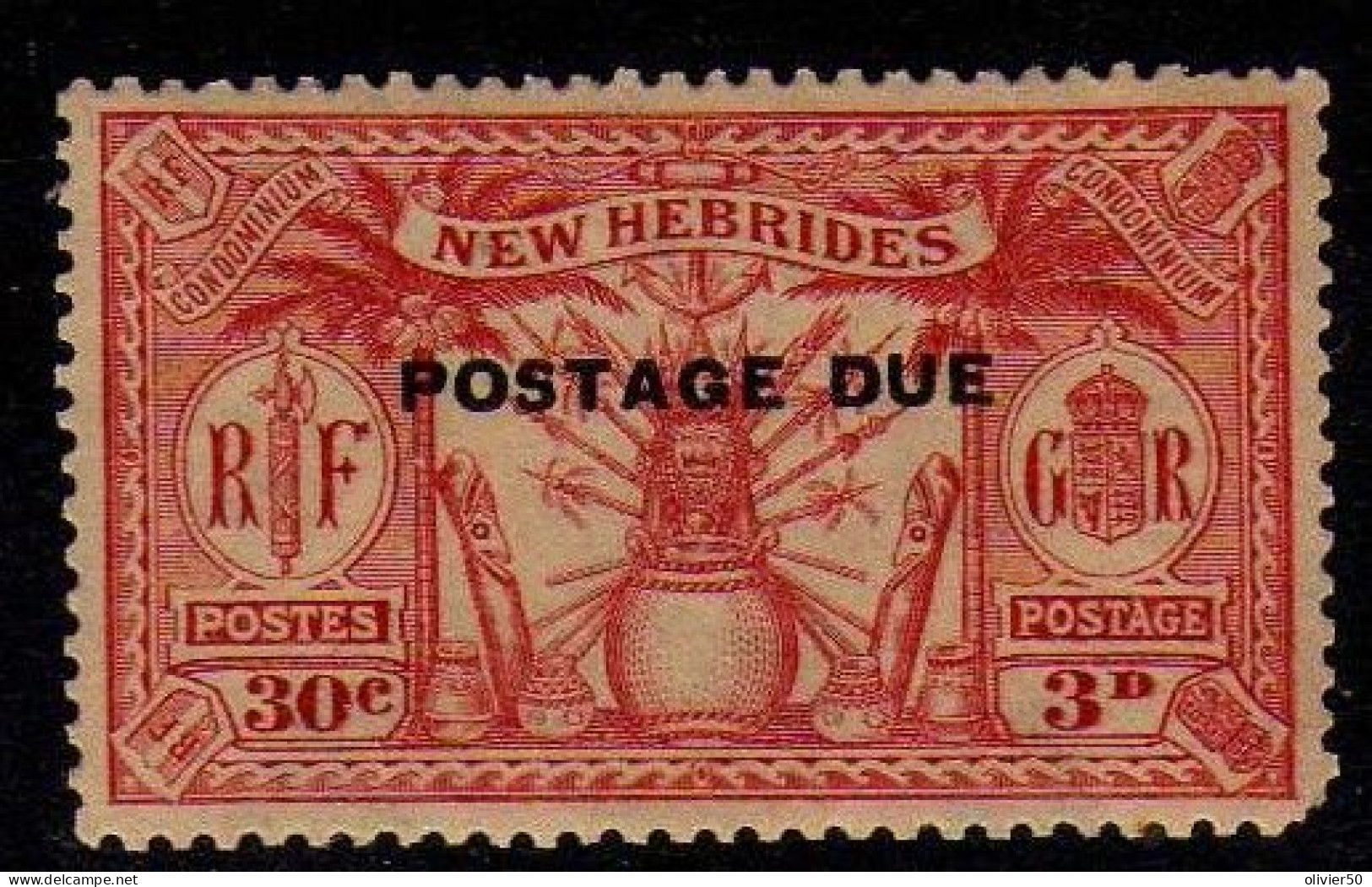 Nouvelles-Hebrides - 1925 - Timbres-Taxe 30 C. Neufs** - MNH - Segnatasse