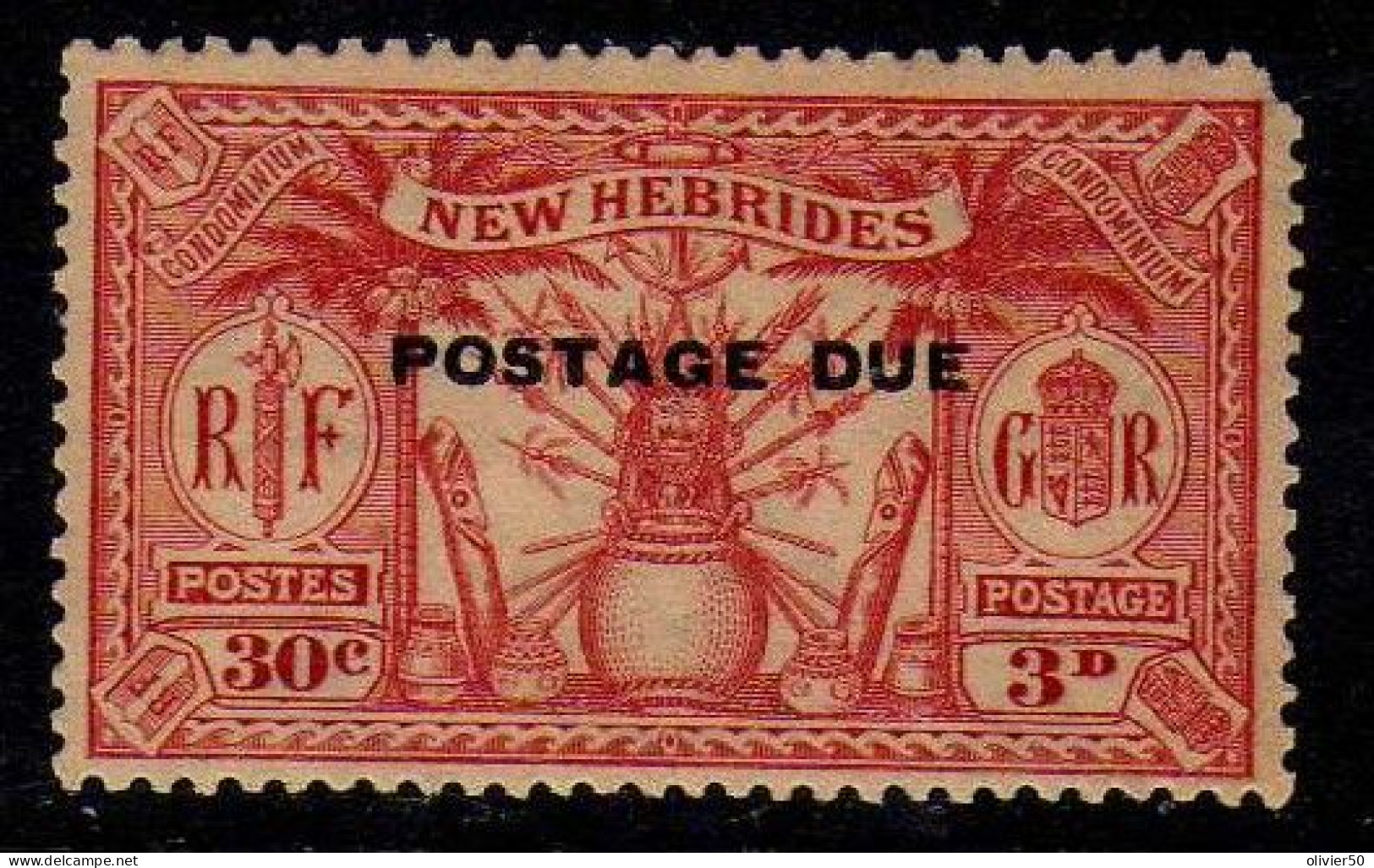 Nouvelles-Hebrides - 1925 - Timbres-Taxe 30 C. Neufs** - MNH - Impuestos