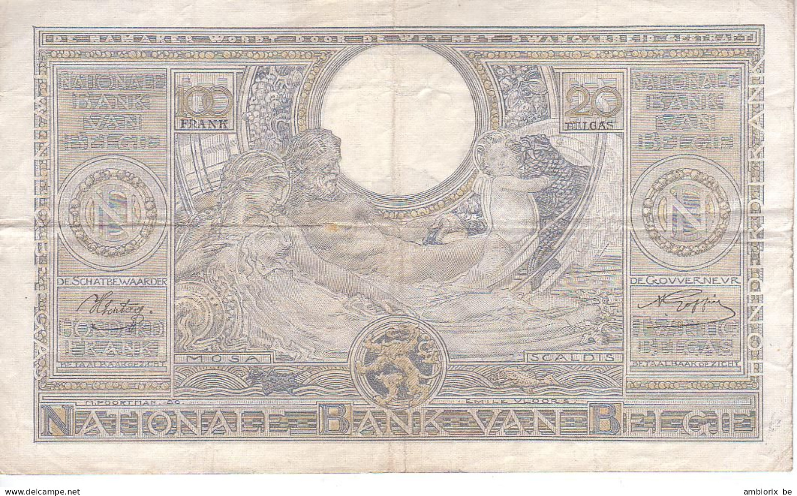 Belgique - Billet 60 D - Daté 16.05.42 - 100 Francs-20 Belgas