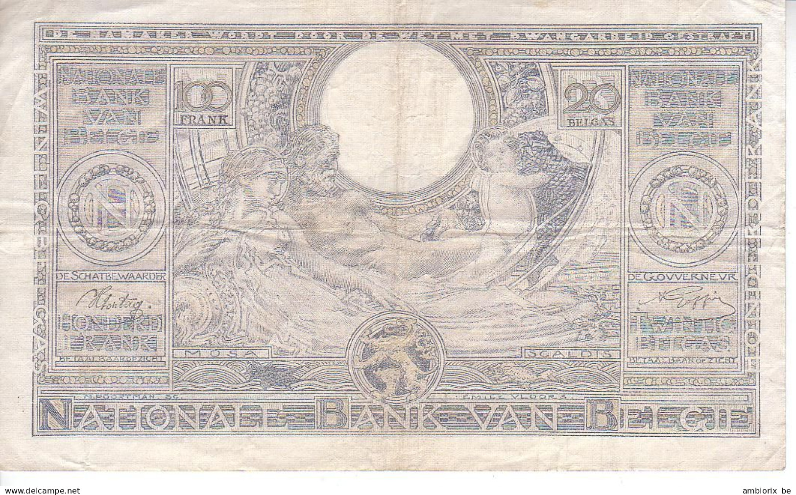 Belgique - Billet 60 D - Daté 29.06.42 - 100 Francs-20 Belgas