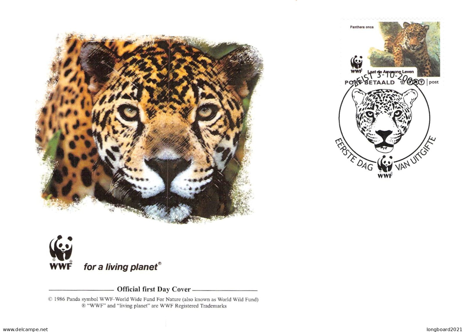 NETHERLANDS - FDC WWF 2007 ANIMAL/BIRD / 1433 - FDC