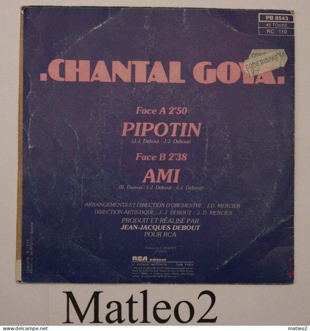 Vinyle 45 Tours : Chantal Goya - Pipotin / Ami - Enfants