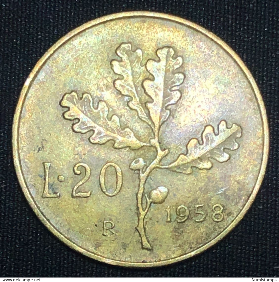 Italia 20 Lire, 1958 - 20 Lire