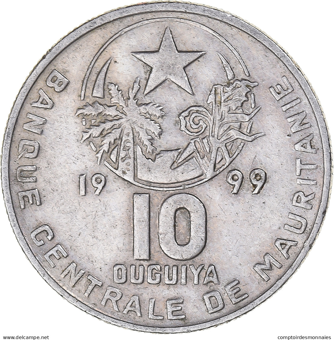 Monnaie, Mauritanie, 10 Ouguiya, 1999 - Mauritania