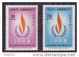 1968 TURKEY INTERNATIONAL HUMAN RIGHTS YEAR MNH ** - Nuovi