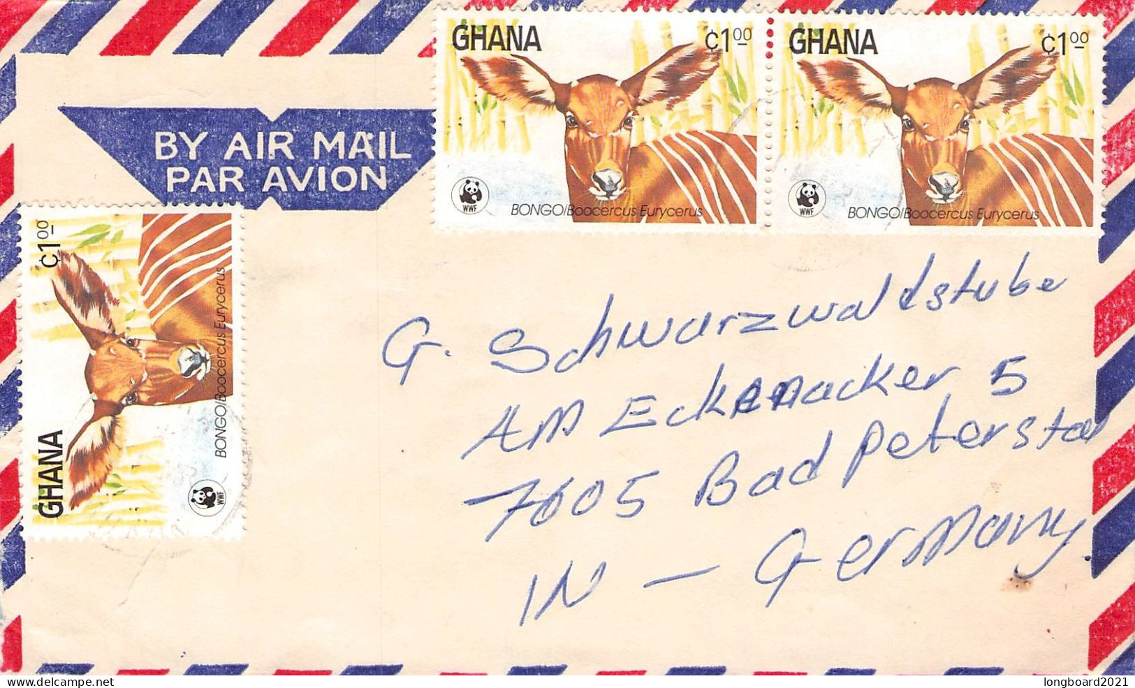 GHANA - AIR MAIL 1984 - GERMANY / 1443 - Ghana (1957-...)