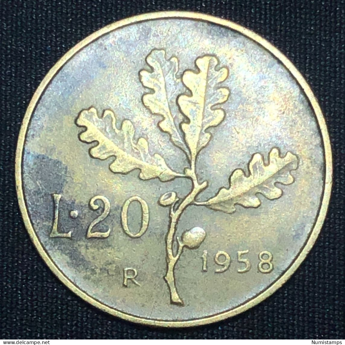 Italia 20 Lire, 1958 - 20 Lire